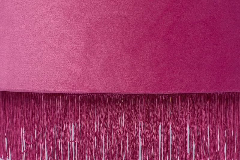 Candi Hot Pink Velvet Lamp Shade