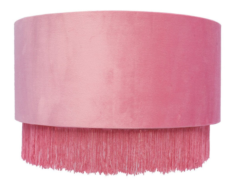 Mona Flush Pink Velvet Lamp Shade