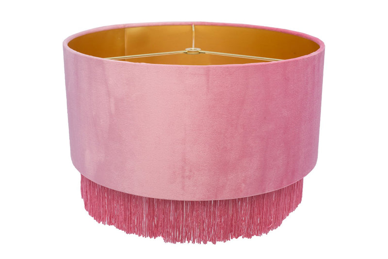 Mona Flush Pink Velvet Lamp Shade