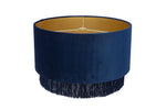 Edin Navy Blue Velvet Lamp Shade