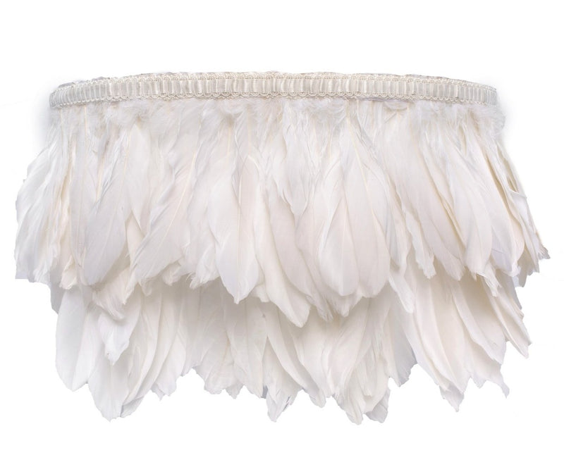 Swani White Feather Lamp Shade