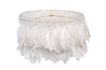 Swani White Feather Lamp Shade