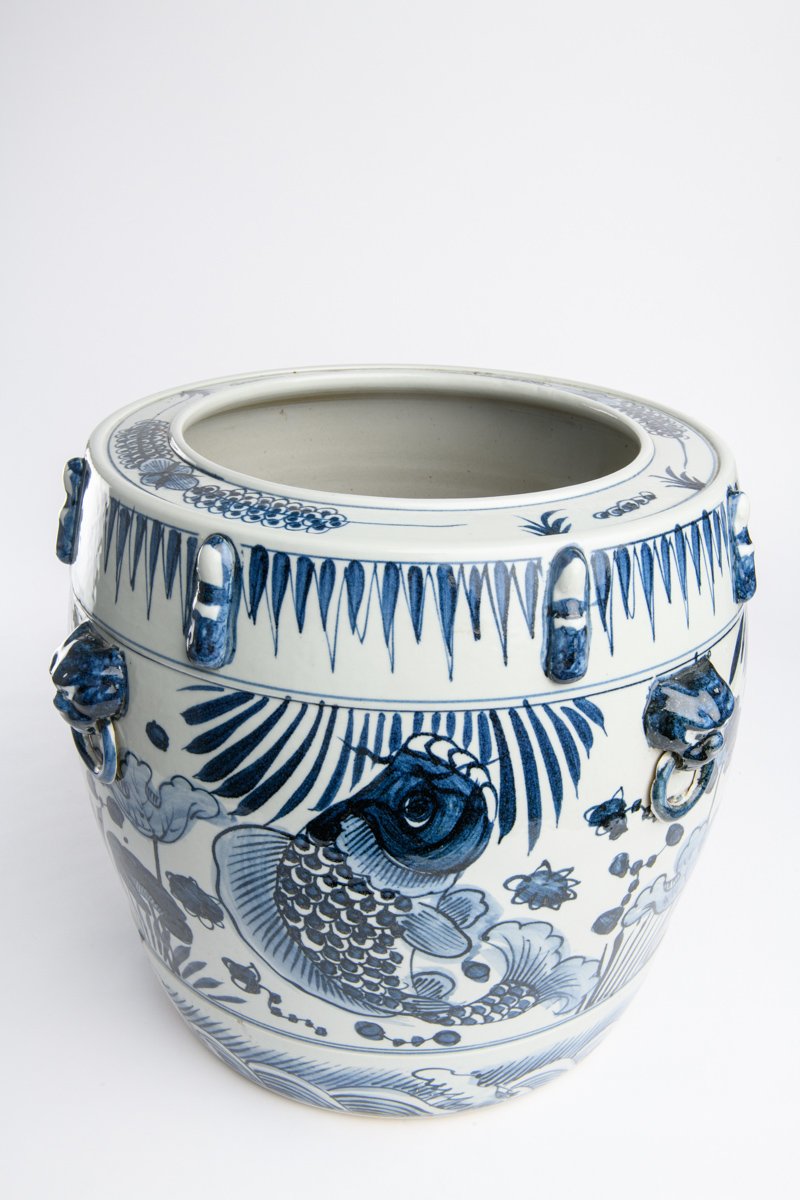 Hampton Blue and White Porcelain Planter