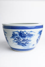 Stirling Blue and White  Porcelain Planter